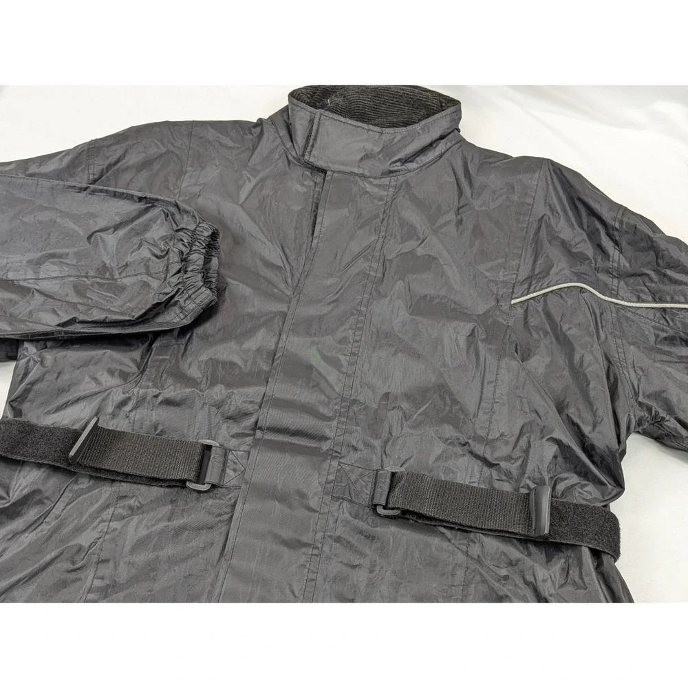 Milwaukee Motorcycle Rain Jacket Nylon Black Woman Size Small Touring‎ Biker